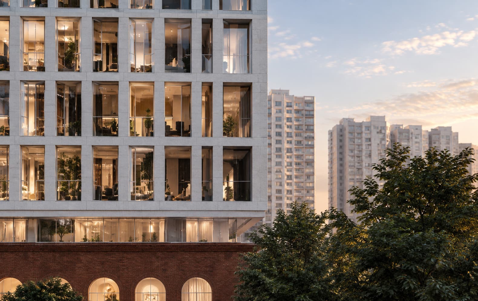 Azatutyun Residence: Деталь фасада