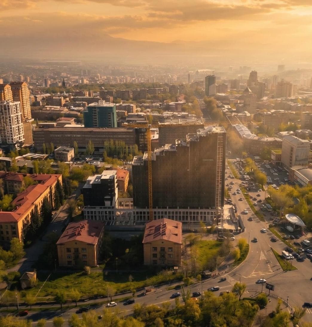 Azatutyun Residence: Стройка: вид сверху